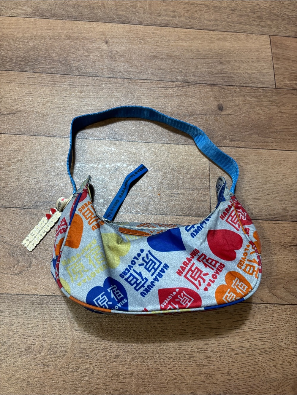 Harajuku Lovers Y2K shoulder bag purse AOP Gwen Stefani graphic heart Kawaii 90s